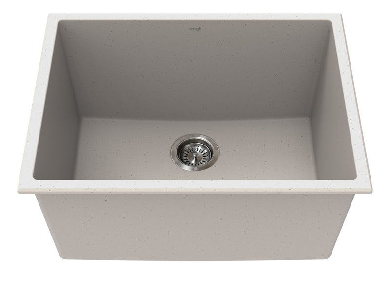 Vogt Mitterdorf GS 25" Single-Bowl Vogranite Laundry Sink – Sand Dune – KS.2519.M06G-61