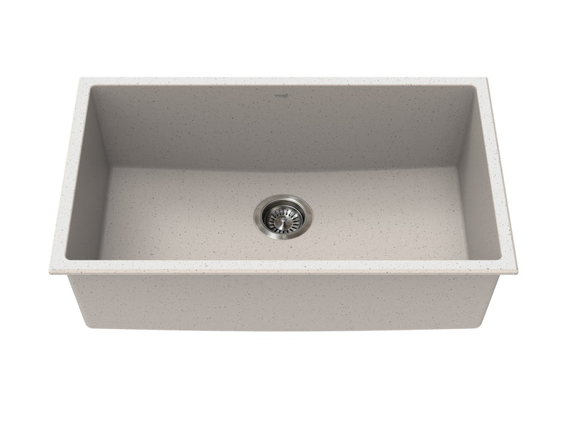 Vogt Graz GS 30" Single-Bowl Vogranite Kitchen Sink – Sand Dune – KS.3018.G06G-61