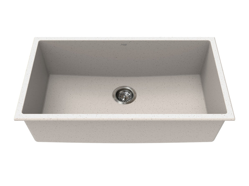 Vogt Wolfsberg GS 32" Single-Bowl Vogranite Kitchen Sink – Sand Dune – KS.3218.W06G-61