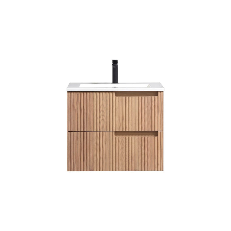 Kube Bath FIORE 24'' Wall Mount Cabinet Oak Wood - KSW24-OAKWOOD