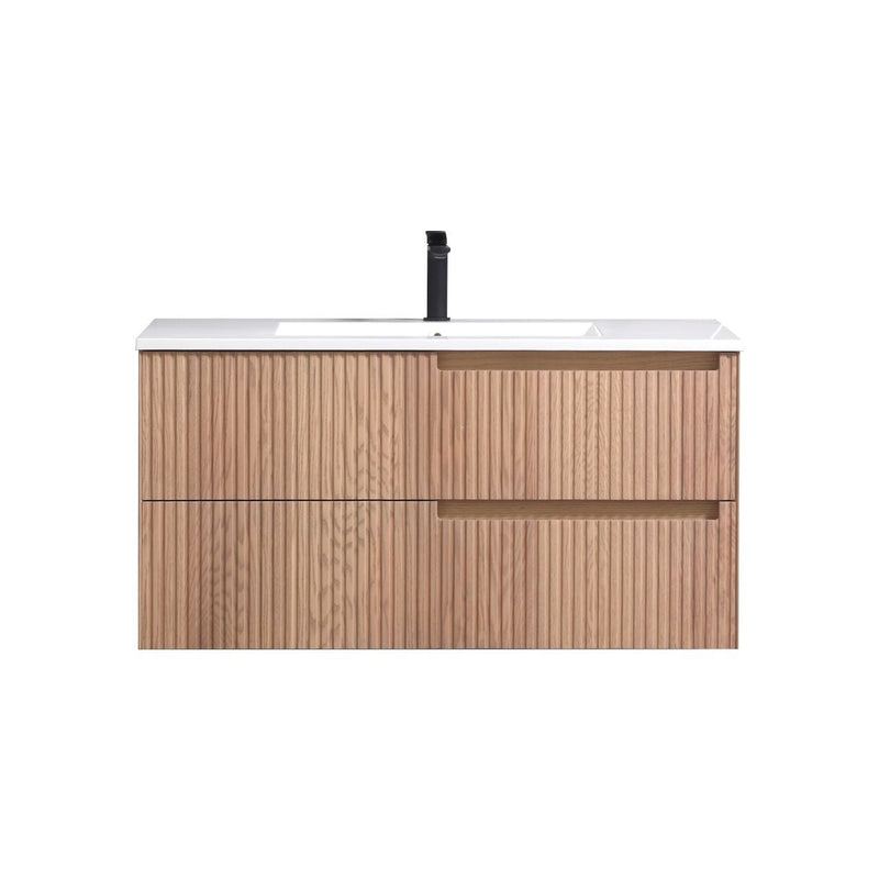 Kube Bath FIORE 40'' Wall Mount Cabinet Oak Wood - KSW40-OAKWOOD