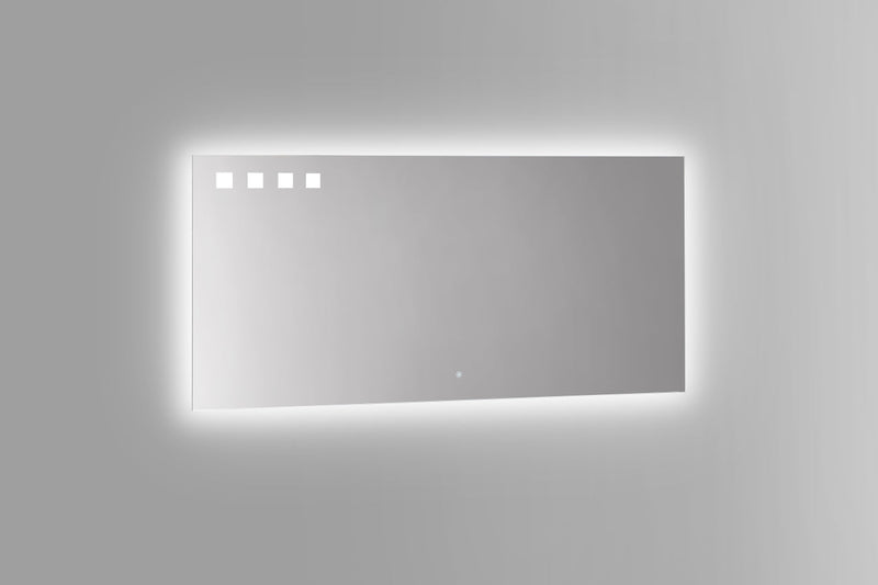 KubeBath Pixel 55" Frameless Rectangle LED Bathroom Mirror - LEDKP60