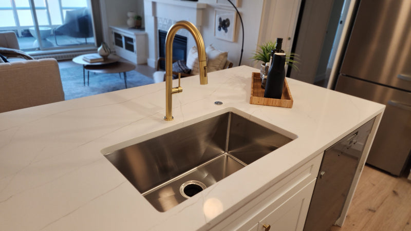 Pearl HANA-PMR GEO 27" Single Bowl Undermount Kitchen Sink – Stainless Steel – GGSRR2718