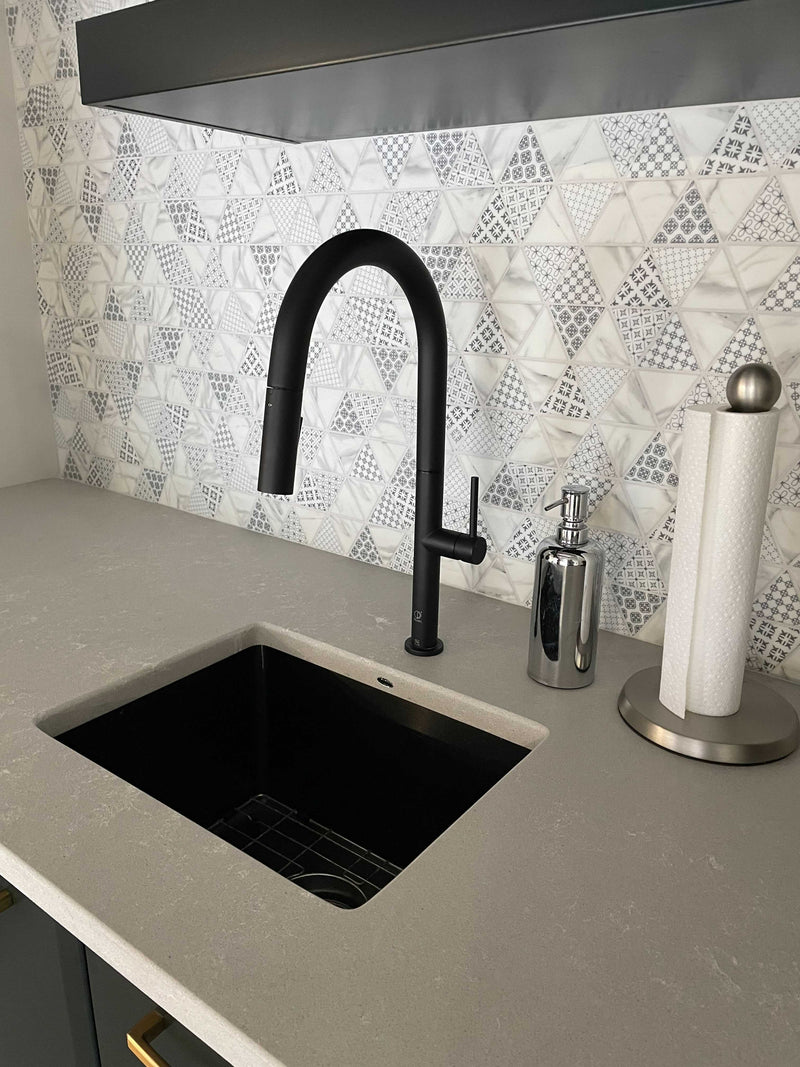 Pearl LENNOX II Pull-Down Dual Spray Kitchen Faucet Matte Black GBF816B-MB
