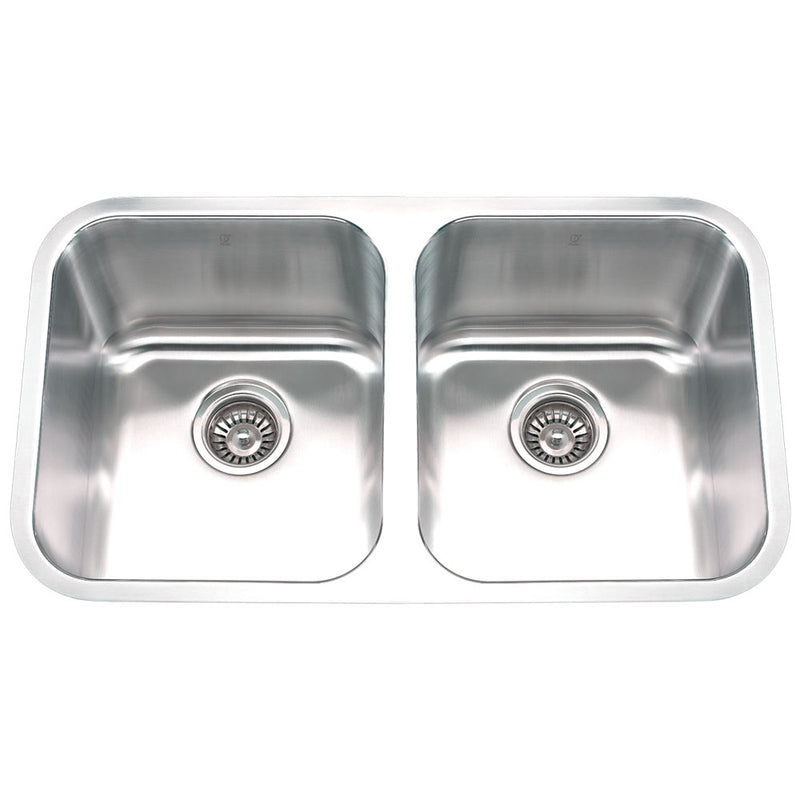 Pearl MABE-EK 31" Double Equal Undermount Kitchen Sink – Stainless Steel – GBD519