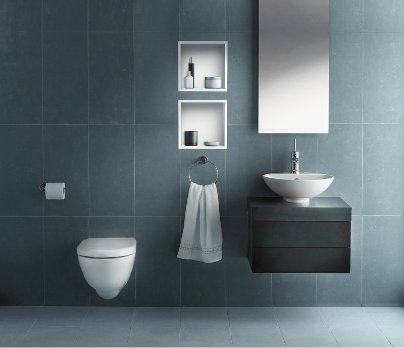 Zvelt Ally Bathroom Wall Niche 12" X 12" Matte Grey Finish - ALC-ALLY-12X12-G15