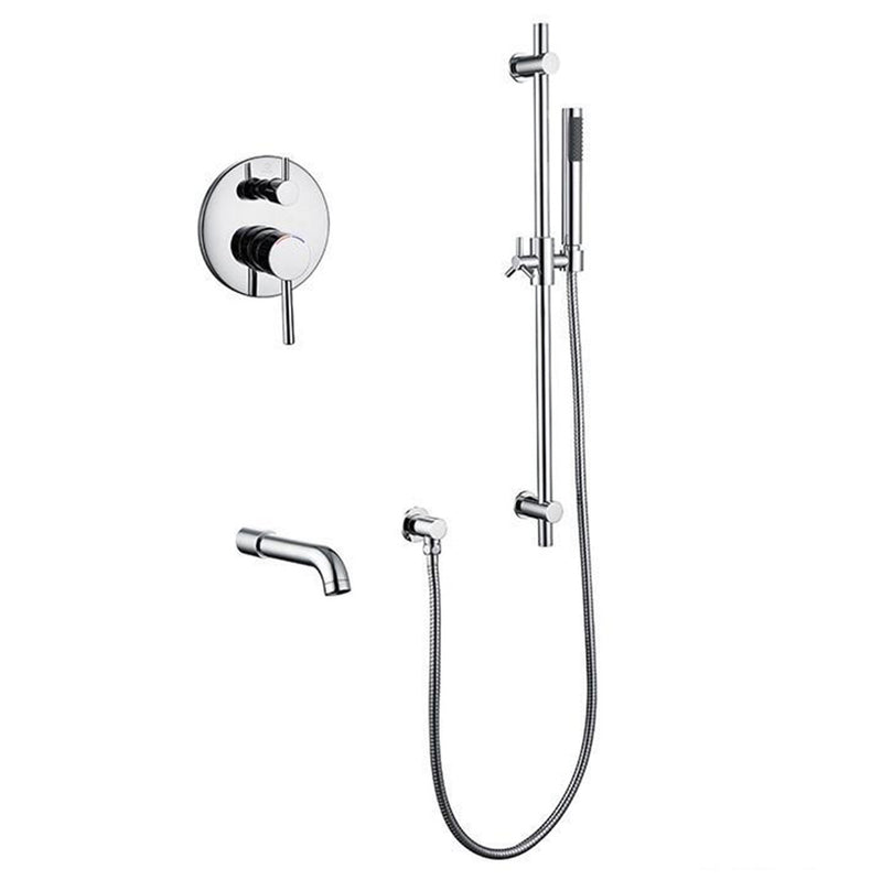 Pearl Madison II Shower Set 6 Pressure Balance Tub Shower Faucet Hand Shower and Tub Spout Chrome GBBM-SET6-B