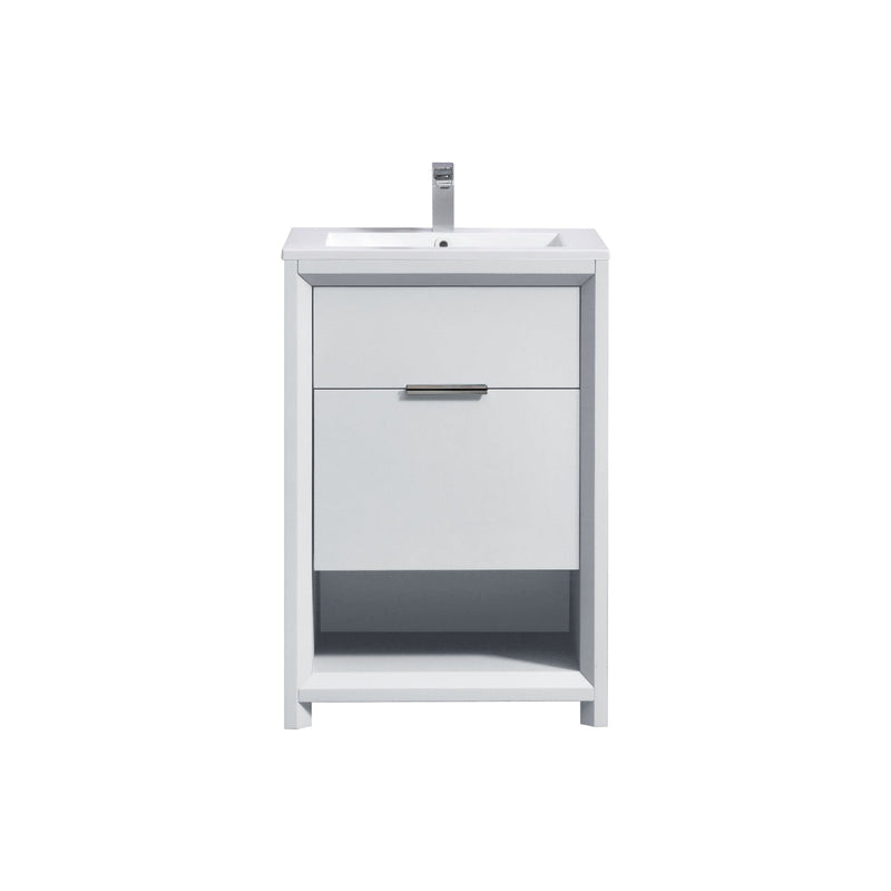 Kube Bath NUDO 24" Modern Bathroom Vanity in Gloss White Finish - NUDO24-GW