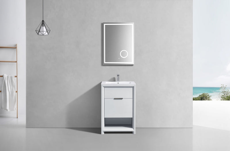 Kube Bath NUDO 24" Modern Bathroom Vanity in Gloss White Finish - NUDO24-GW
