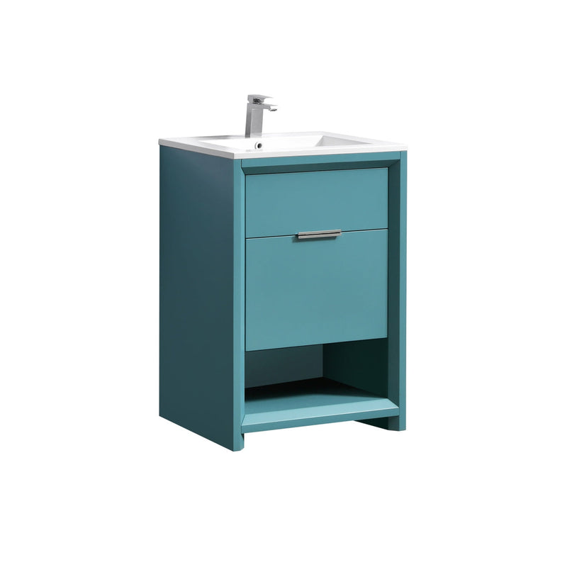 Kube Bath NUDO 24" Modern Bathroom Vanity in Teal Green Finish - NUDO24-TG