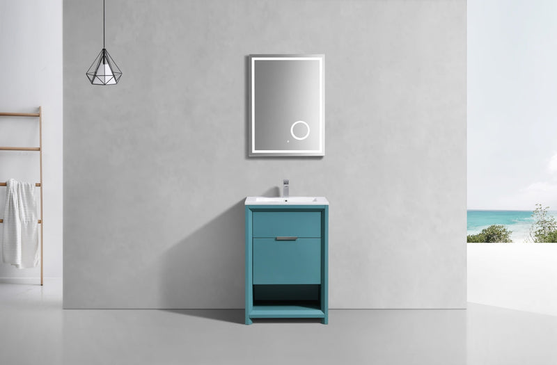 Kube Bath NUDO 24" Modern Bathroom Vanity in Teal Green Finish - NUDO24-TG