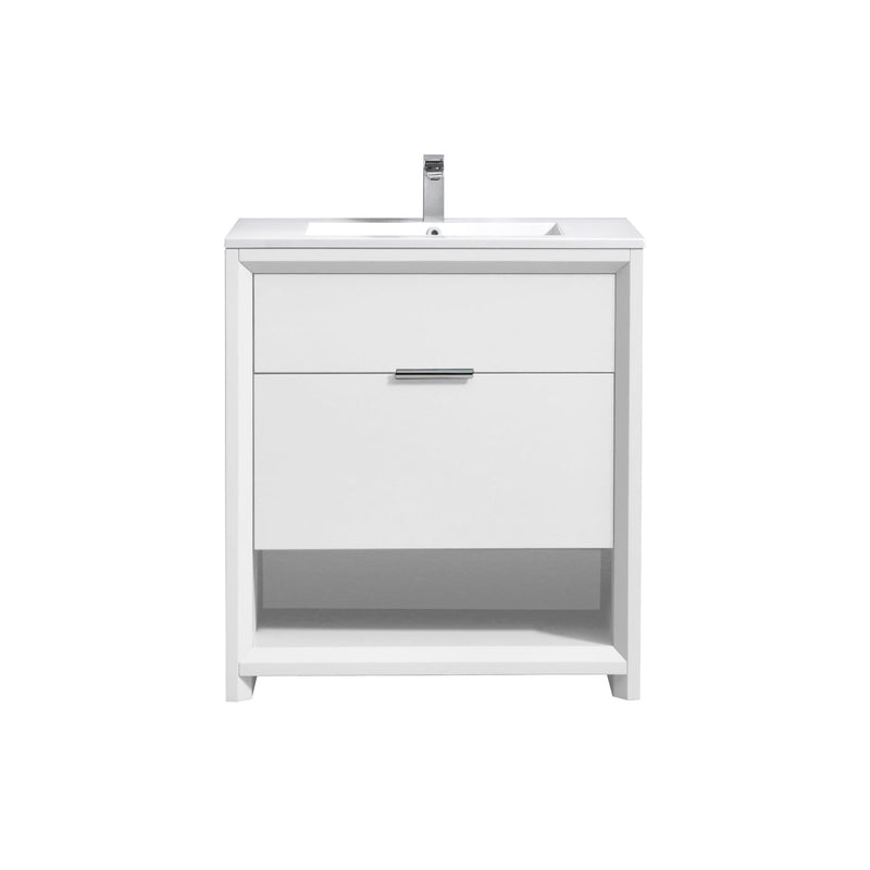 Kube Bath NUDO 32" Modern Bathroom Vanity in Gloss White Finish - NUDO32-GW