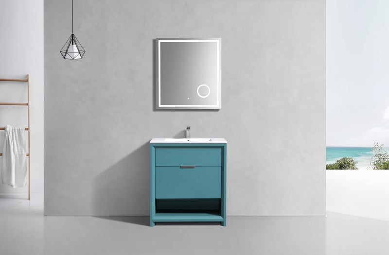 Kube Bath NUDO 32" Modern Bathroom Vanity in Teal Green Finish - NUDO32-TG