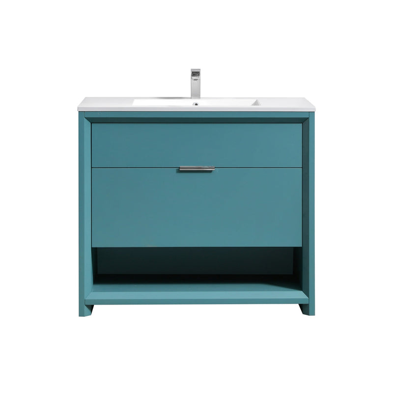 Kube Bath NUDO 36" Modern Bathroom Vanity in Teal Green Finish - NUDO36-TG