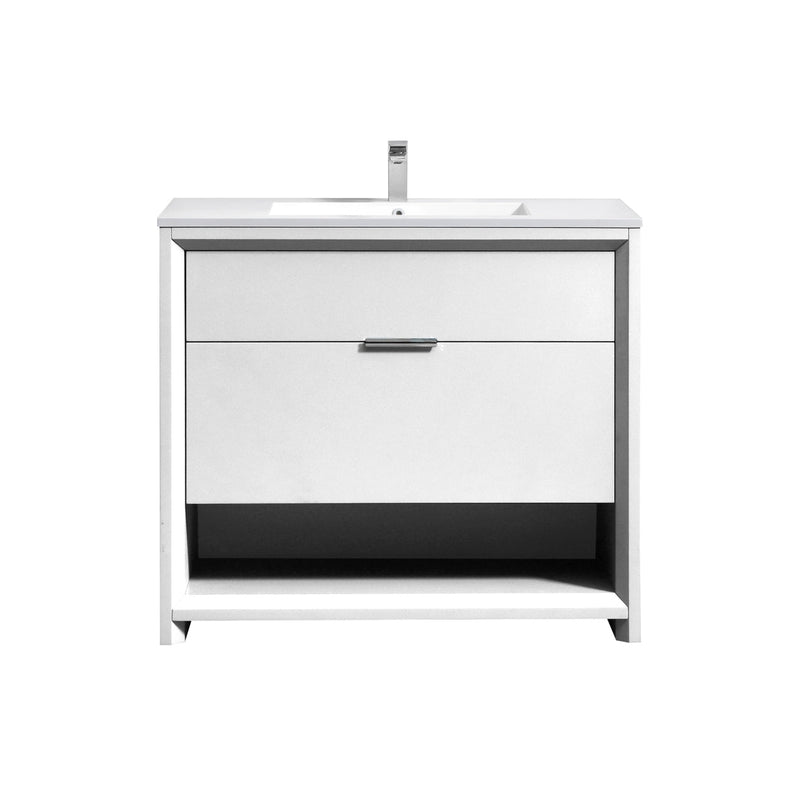 Kube Bath NUDO 40" Modern Bathroom Vanity in Gloss White Finish - NUDO40-GW