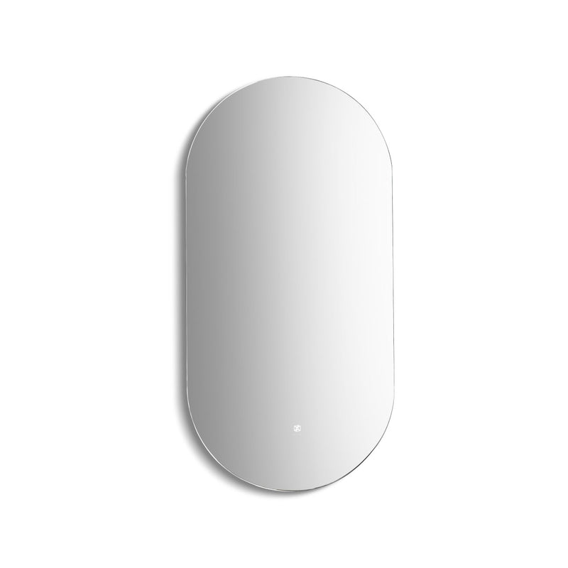 KubeBath 20" Frameless Oval LED Bathroom Mirror - OKLED20