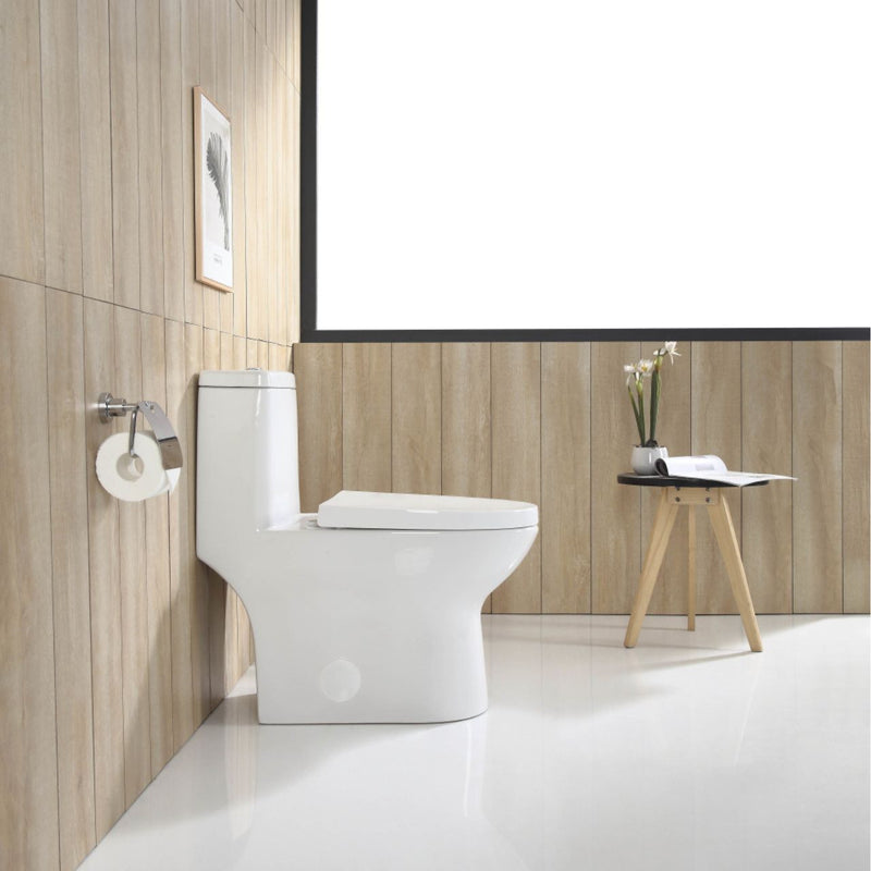 Pearl Portman-10 Elongated Chair Height 1-Piece 4L/6L Dual Flush Toilet with Soft Close Seat - GBW799