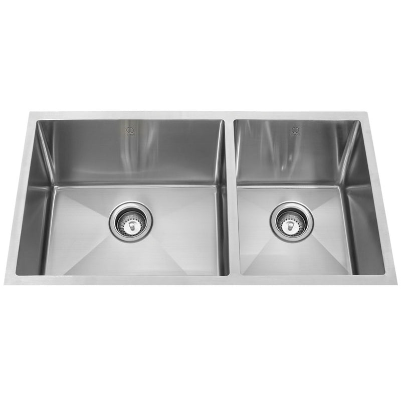 Pearl QILA-SL 32" Large Bowl Left Undermount Kitchen Sink – Stainless Steel – GQD3219BL
