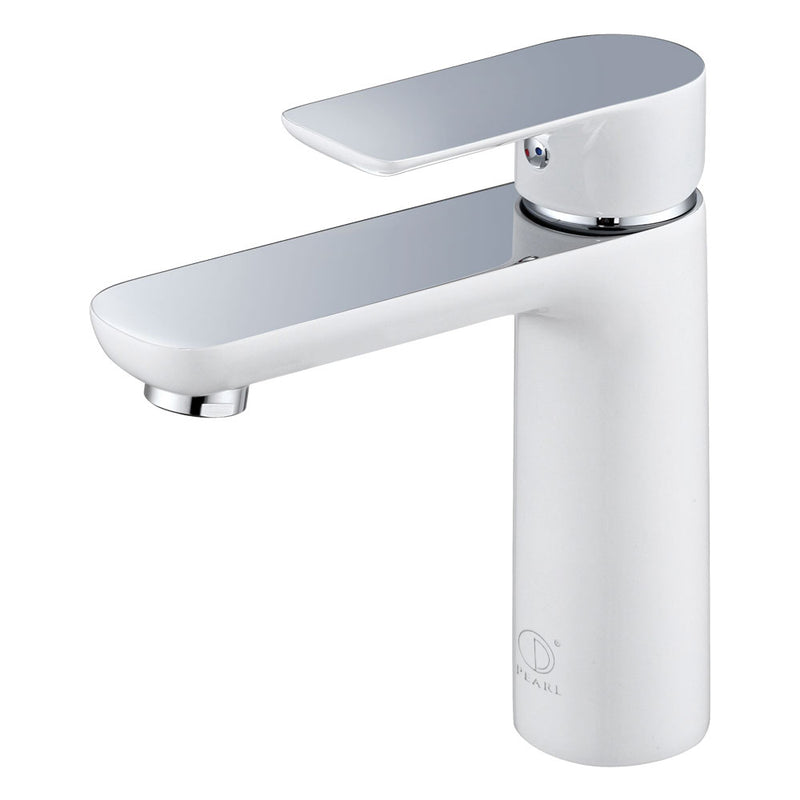 Pearl RACHAEL Single Hole Lav. Faucet w. Push Drain White / Chrome GBF841