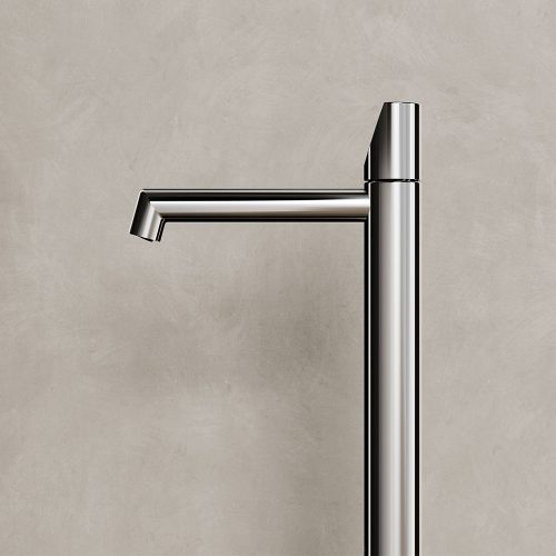 Rubi Moon Vessel Lav. Faucet With Push Drain Stainless Steel - RMO11XIX