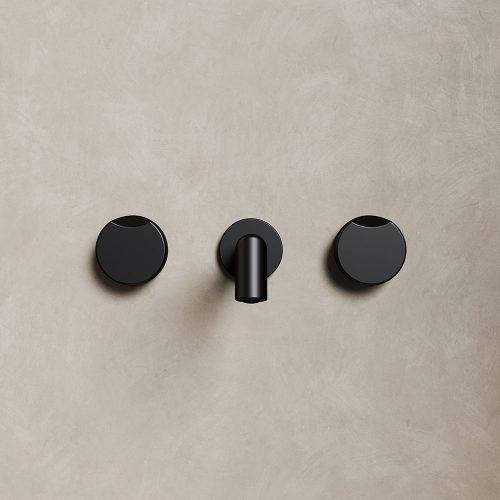 Rubi Moon Wall Mount Lav. Faucet With Push Drain Matte Black - RMO17BK