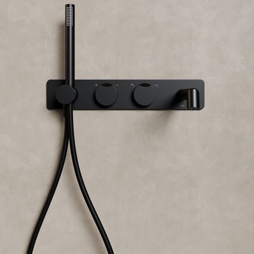 Rubi Moon Wall Mount Tub Faucet Matte Black - RMO32DBK