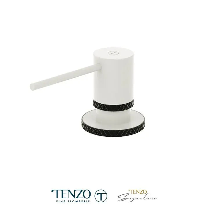 Tenzo Bellacio-C Soap Dispenser Matte White / Matte Black - SD-BE-01-C-MW-MB