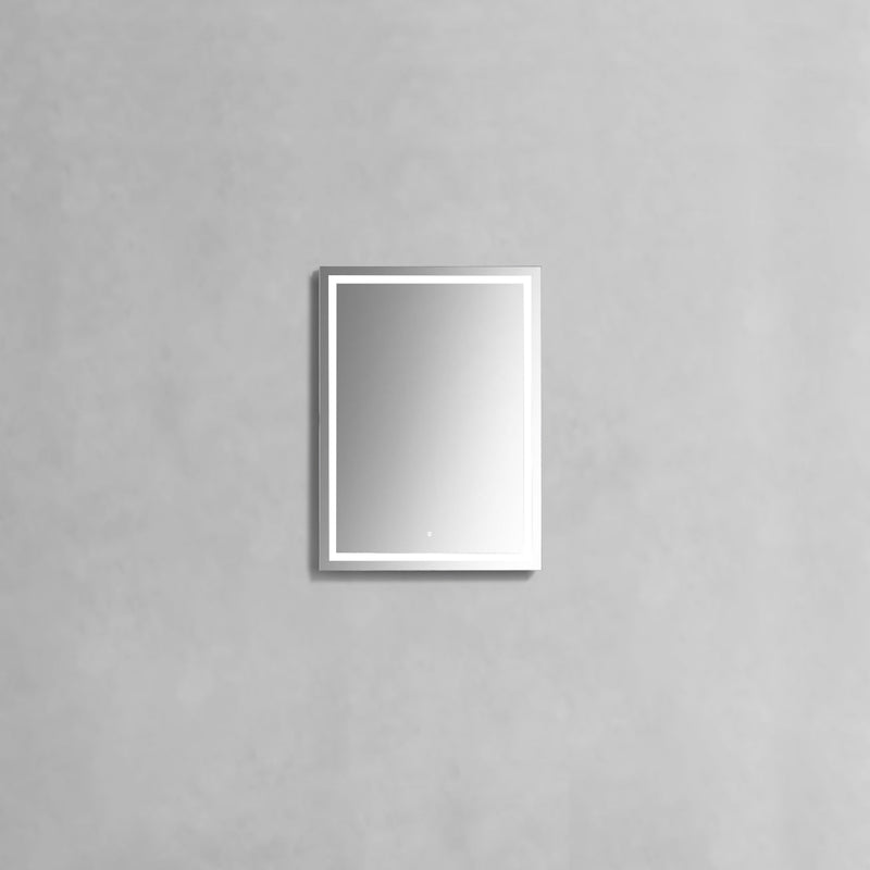KubeBath Sleek 24" Frameless Rectangle LED Bathroom Mirror - SKRLED24
