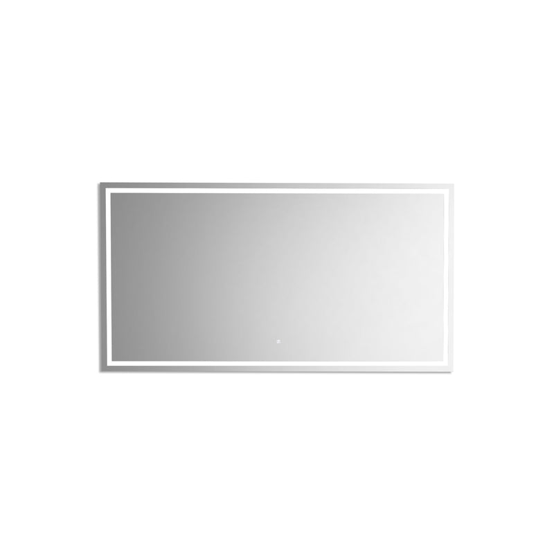 KubeBath Sleek 60" Frameless Rectangle LED Bathroom Mirror - SKRLED60