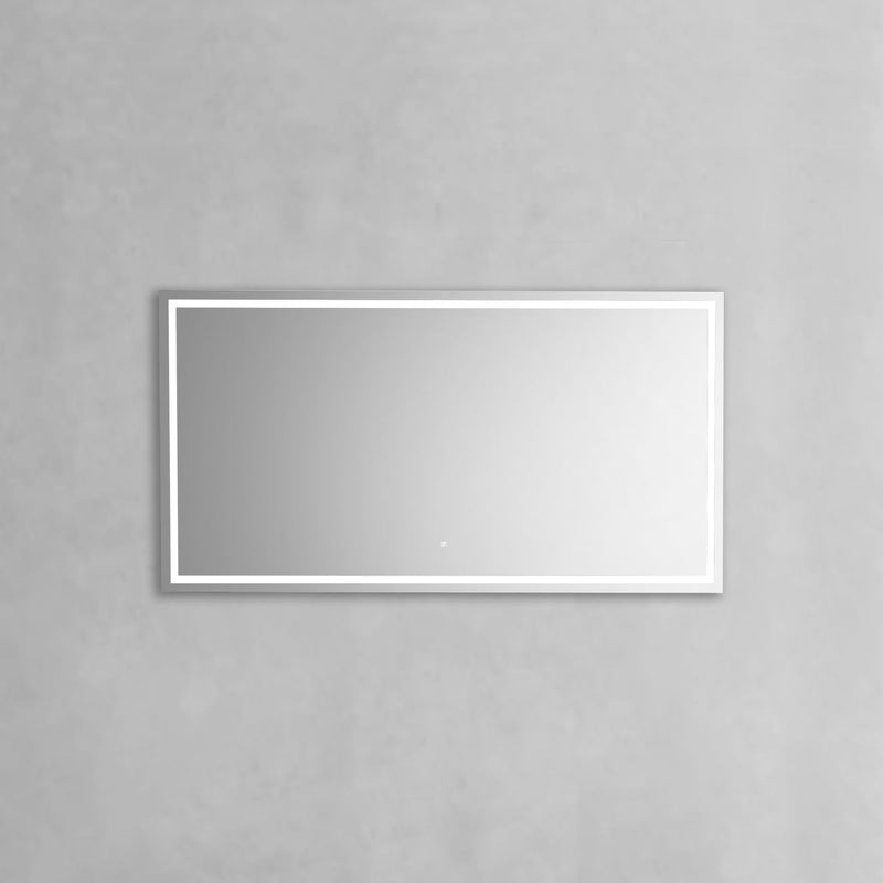 KubeBath Sleek 60" Frameless Rectangle LED Bathroom Mirror - SKRLED60