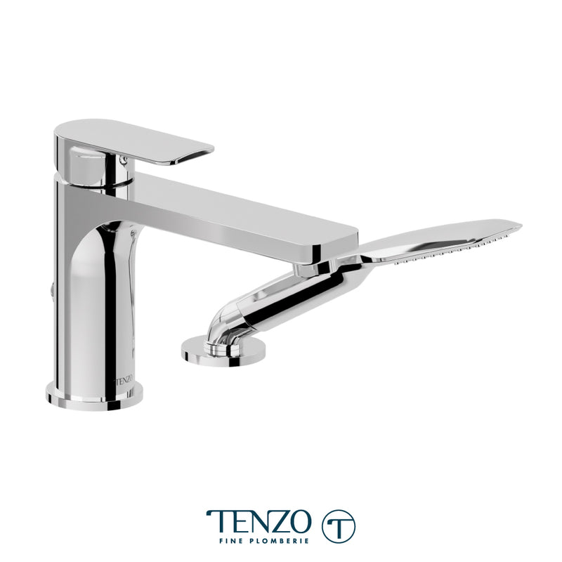 Tenzo Delano 2-hole Deck-Mount Tub Filler – Chrome – DE31-CR