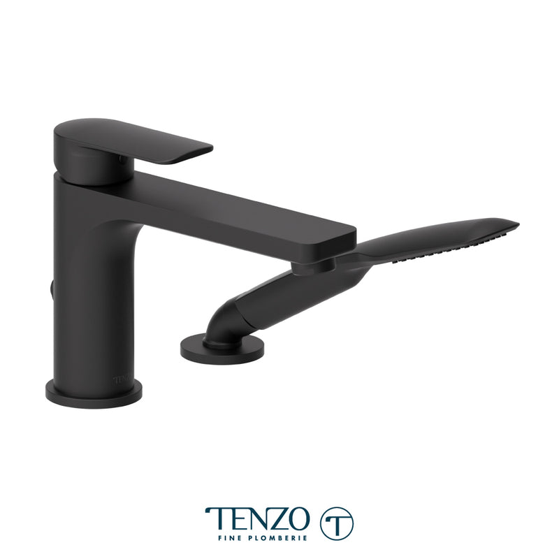 Tenzo Delano 2-hole Deck-Mount Tub Filler – Matte Black – DE31-MB