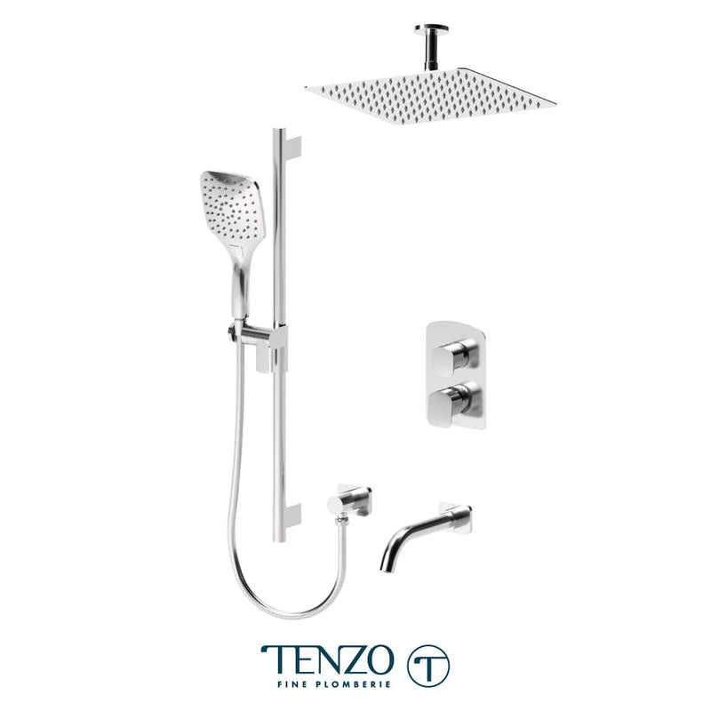 Tenzo Delano T-Box Kit 3 Functions Pres Bal Chrome Finish - DEPB33-511325-CR