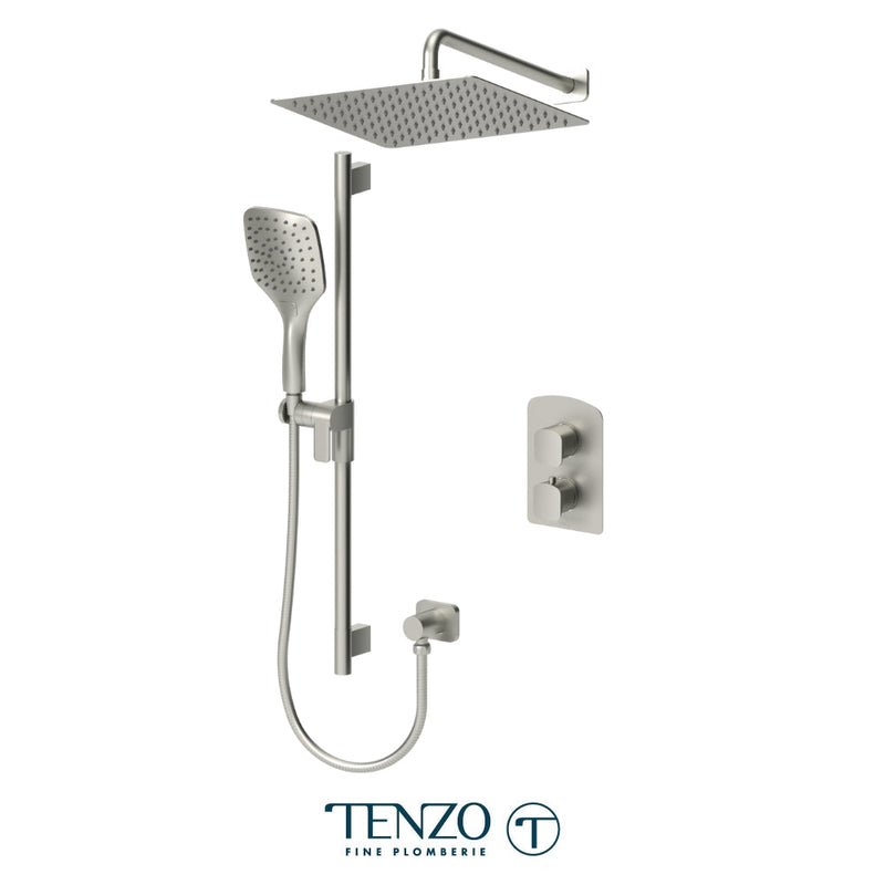Tenzo Delano T-Box Kit 2 Functions Thermo Nickel Finish - DET32-20112-BN