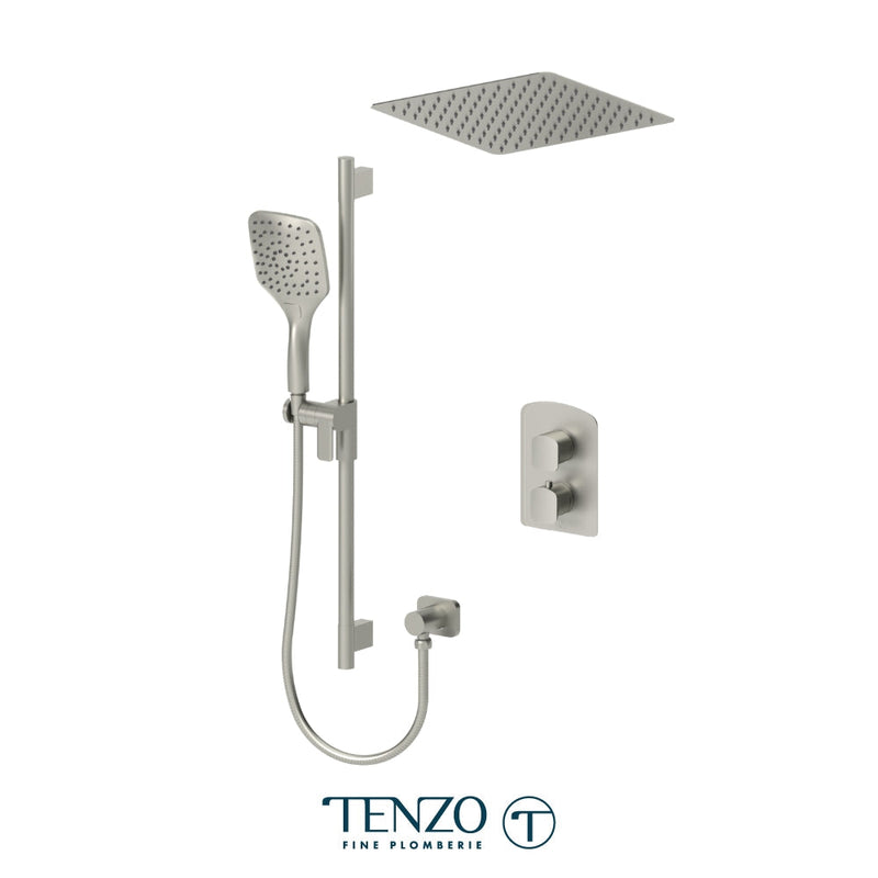 Tenzo Delano T-Box Kit 2 Functions Thermo Nickel Finish - DET32-21164-BN