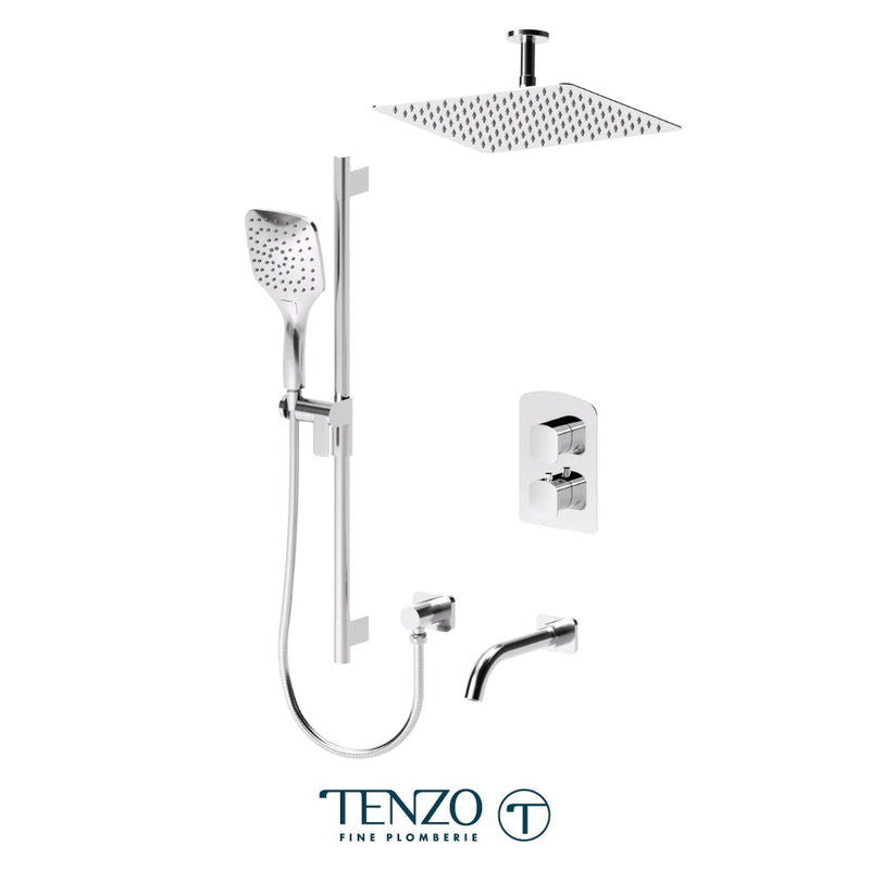 Tenzo Delano T-Box Kit 3 Functions Thermo Chrome Finish - DET33-511325-CR