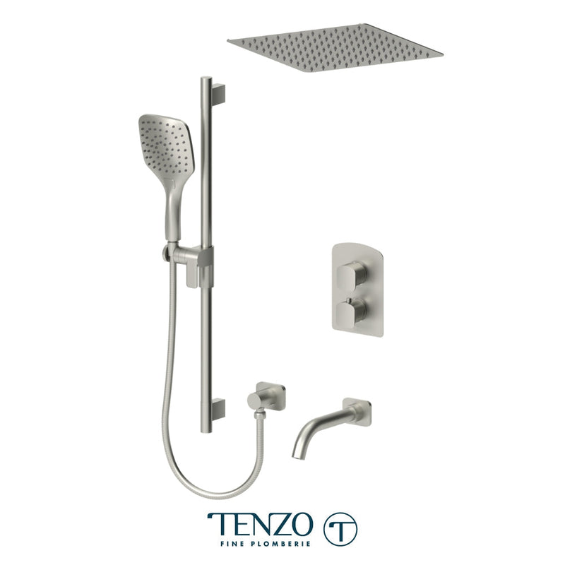 Tenzo Delano T-Box Kit 3 Functions Thermo Nickel Finish - DET33-511655-BN