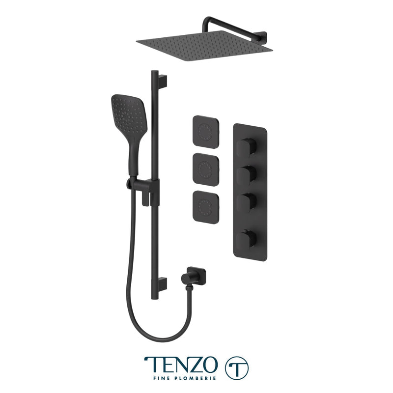 Tenzo Delano Extenza Kit 3 Functions Thermo Matte Black Finish - DET43-571112-MB