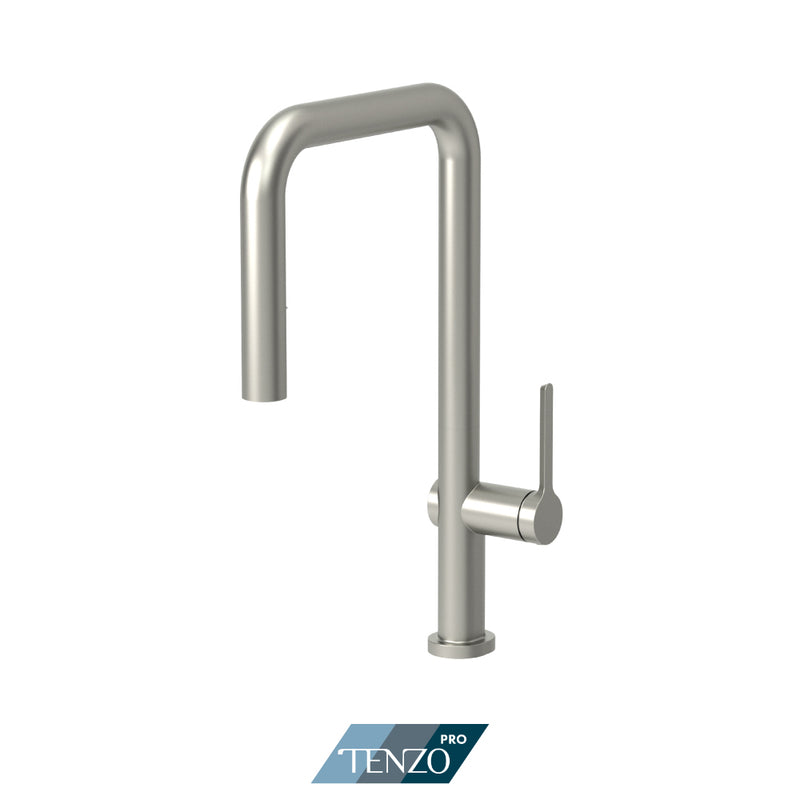 Tenzo Mylo Single-Handle Kitchen Faucet With Pull-Down & 2-Function Hand Shower Stainless Steal Finish - MY131-SS