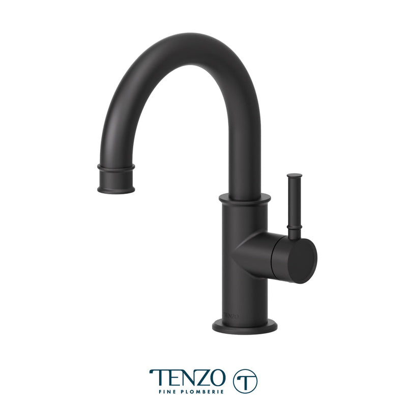 Tenzo Alyss Single Hole Lavatory Faucet Matte Black - ALY10-MB