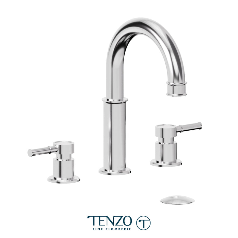 Tenzo Alyss 8in Lavatory Faucet Chrome With (W/O Overflow) Drain - ALY13-W-CR
