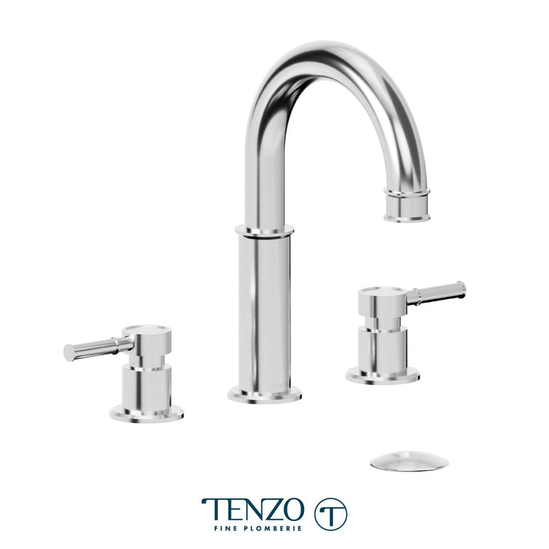 Tenzo Alyss 8in Lavatory Faucet Chrome With (Overflow) Drain - ALY13-P-CR