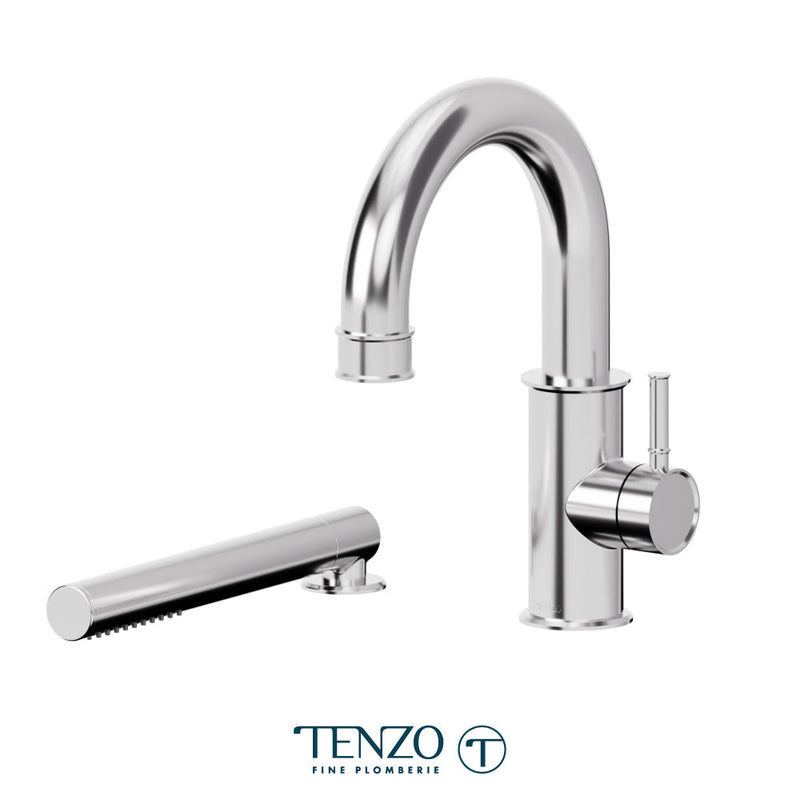 Tenzo Alyss Deck Mount 2 Pcs Tub Filler Chrome - ALY31-CR