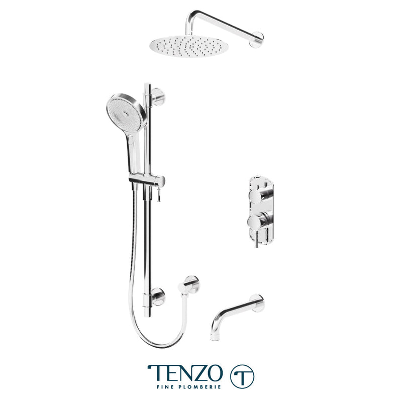 Tenzo Alyss T-Box Kit 3 Functions Pres Bal Chrome Finish - ALYPB33-501115-CR