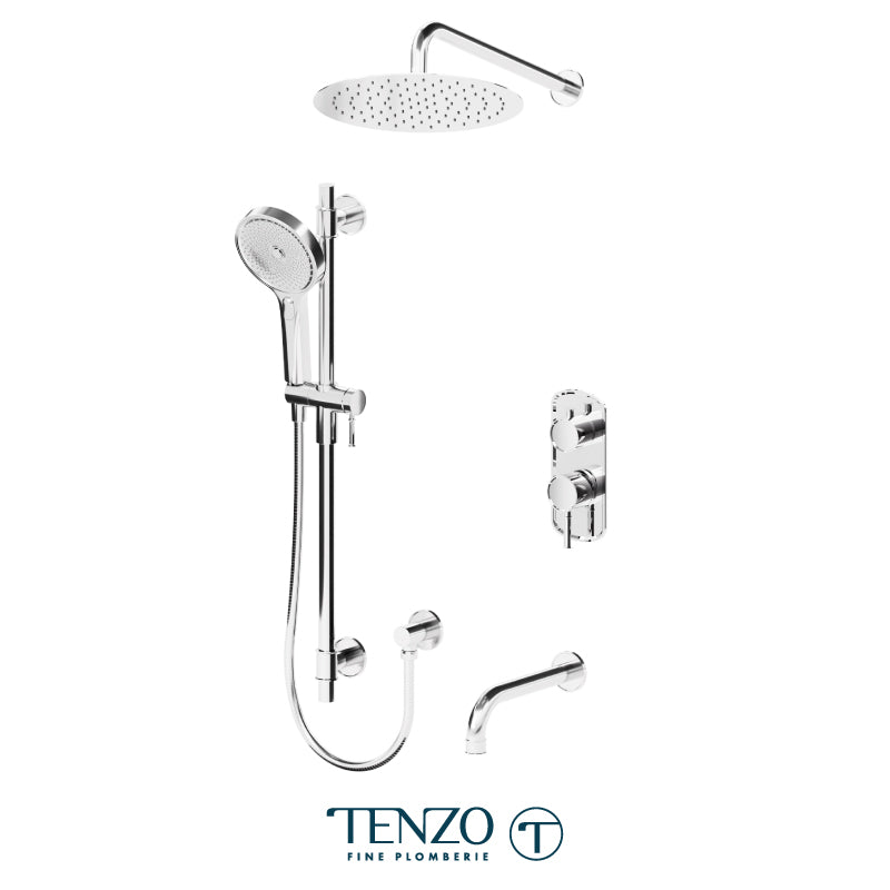 Tenzo Alyss T-Box Kit 3 Functions Pres Bal Chrome Finish - ALYPB33-501125-CR