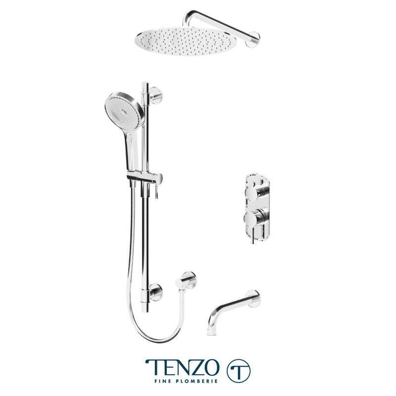 Tenzo Alyss T-Box Kit 3 Functions Pres Bal Chrome Finish - ALYPB33-501135-CR