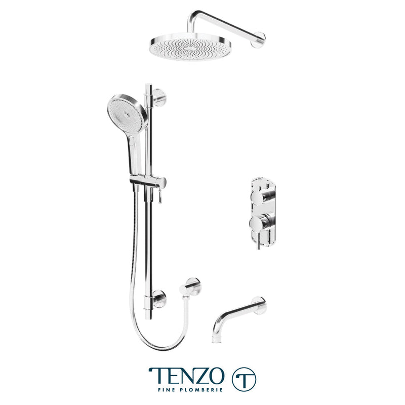 Tenzo Alyss T-Box Kit 3 Functions Pres Bal Chrome Finish - ALYPB33-501145-CR