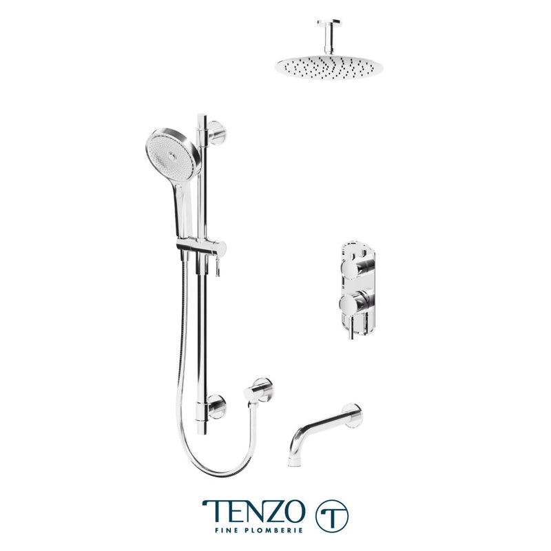 Tenzo Alyss T-Box Kit 3 Functions Pres Bal Chrome Finish - ALYPB33-511315-CR