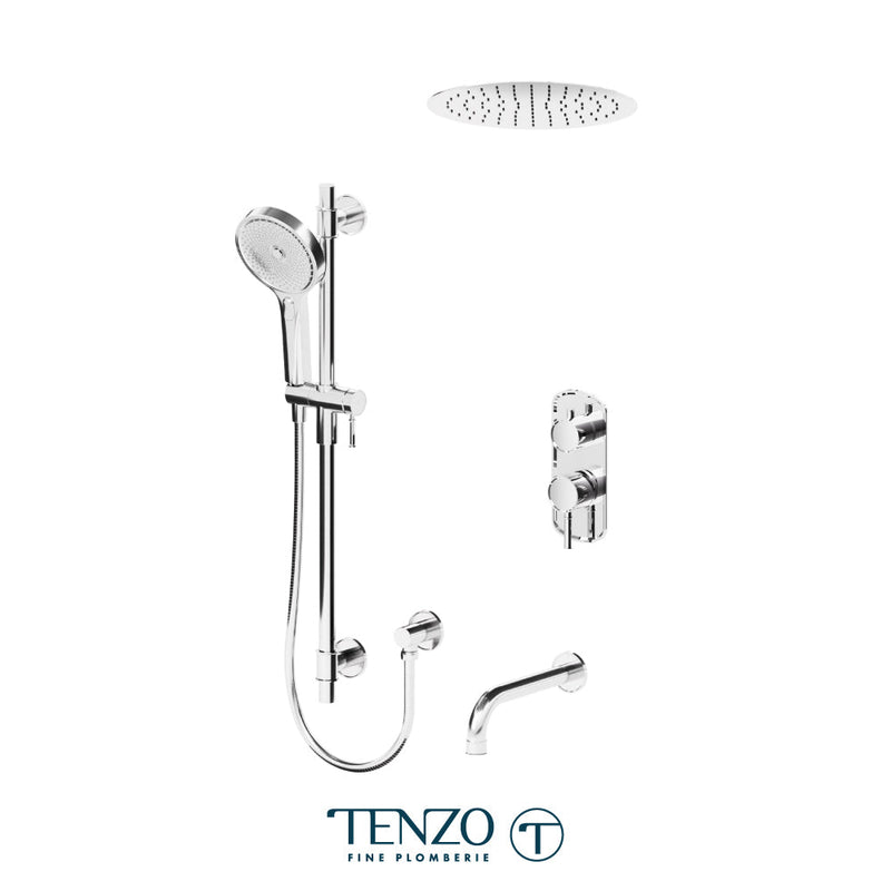 Tenzo Alyss T-Box Kit 3 Functions Pres Bal Chrome Finish - ALYPB33-511655-CR