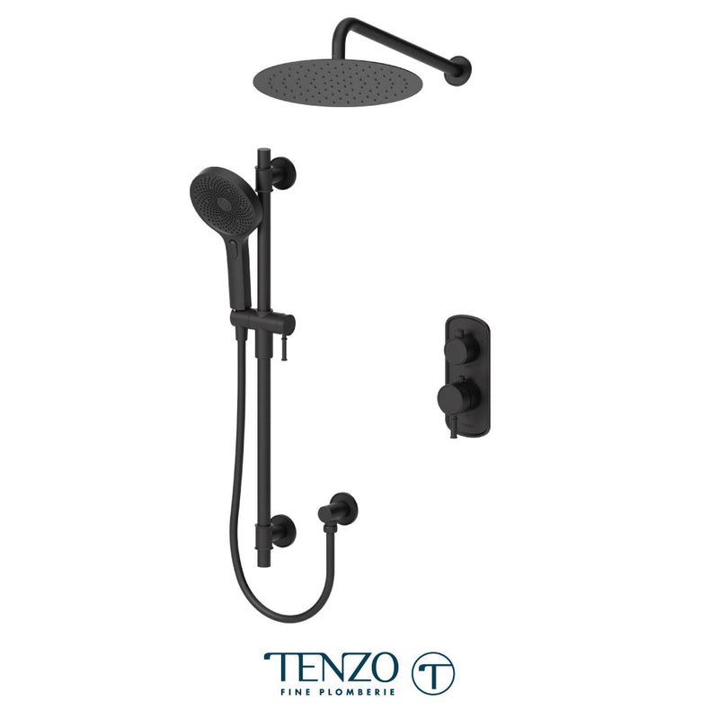 Tenzo Alyss T-Box Kit 2 Functions Thermo Matte Black Finish - ALYT32-20112-MB